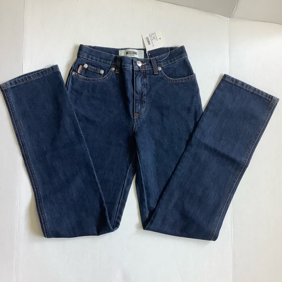 MOSCHINO Denim Straight Leg Jeans Blue 28 - Picture 2 of 12